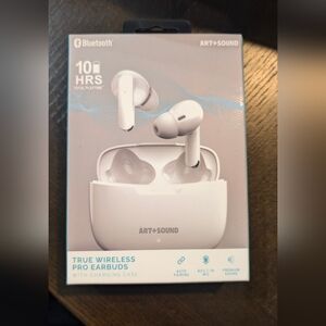 Art + Sound Bluetooth True Wireless Pro EarBuds White Color 10 hrs Playtime